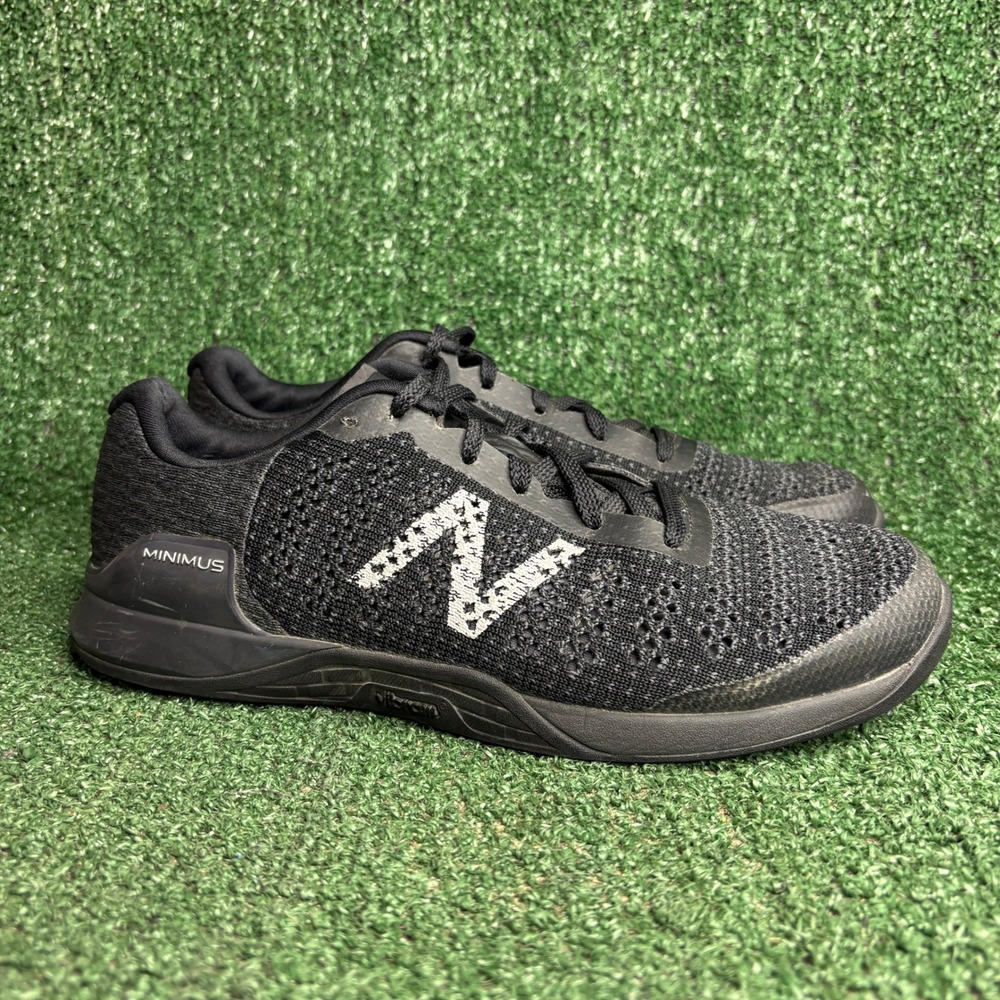 New Balance Minimus Prevail Vibram Knit Cross Training Sneaker Black Mens Size 9